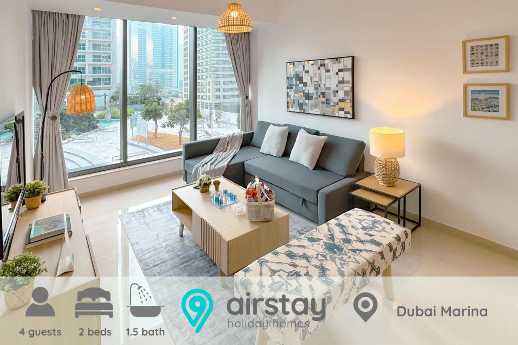 Apartment Airstay - 1br - Pool Views - Near Marina Mall - Monthly Offer Available *